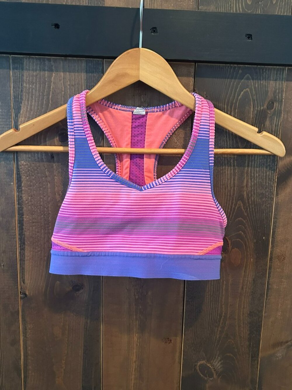 Ivivva Striped Racerback Sports Bra Girls Size 12
